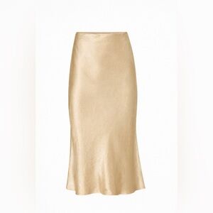 ✨ Babaton Butter Yellow Satin Midi Slip Skirt | Size 6